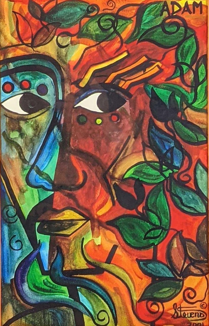 Larry Stevens Framed Offset Lithograph Adam - 2