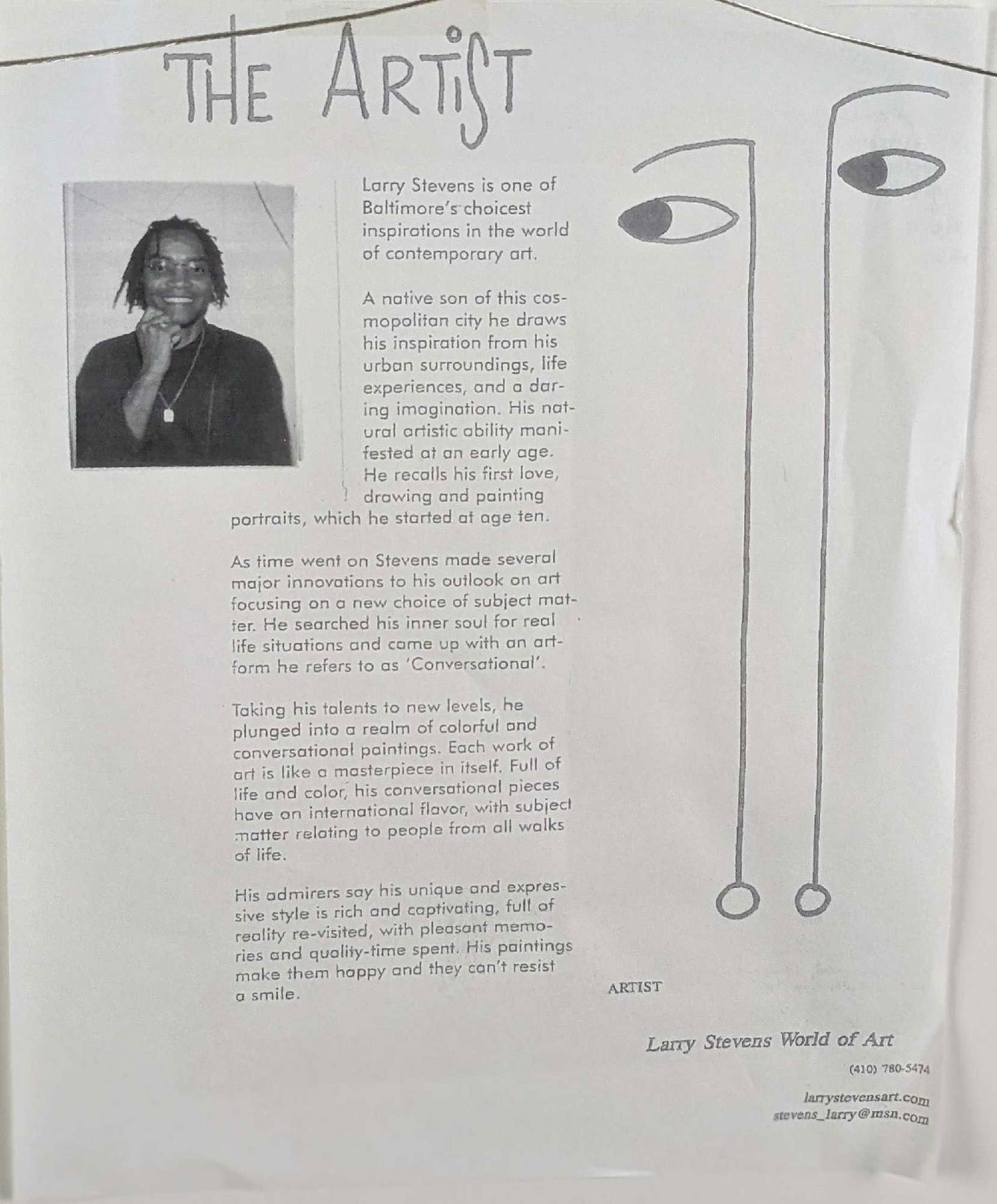 Larry Stevens Framed Offset Lithograph Adam - 5