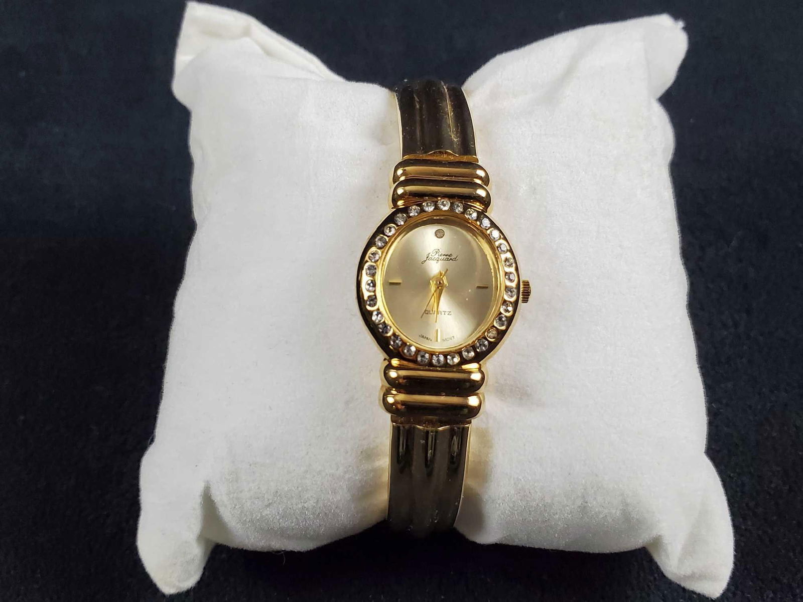 Pierre Jacquard Gold Tone Bangle Womans Watch (1 of 7)