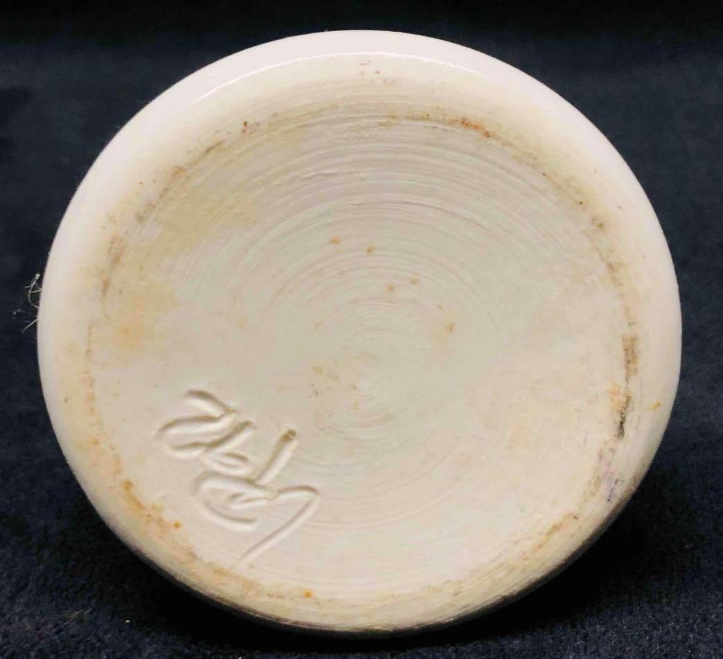 Signed Miniature Ceramic Vase - 4