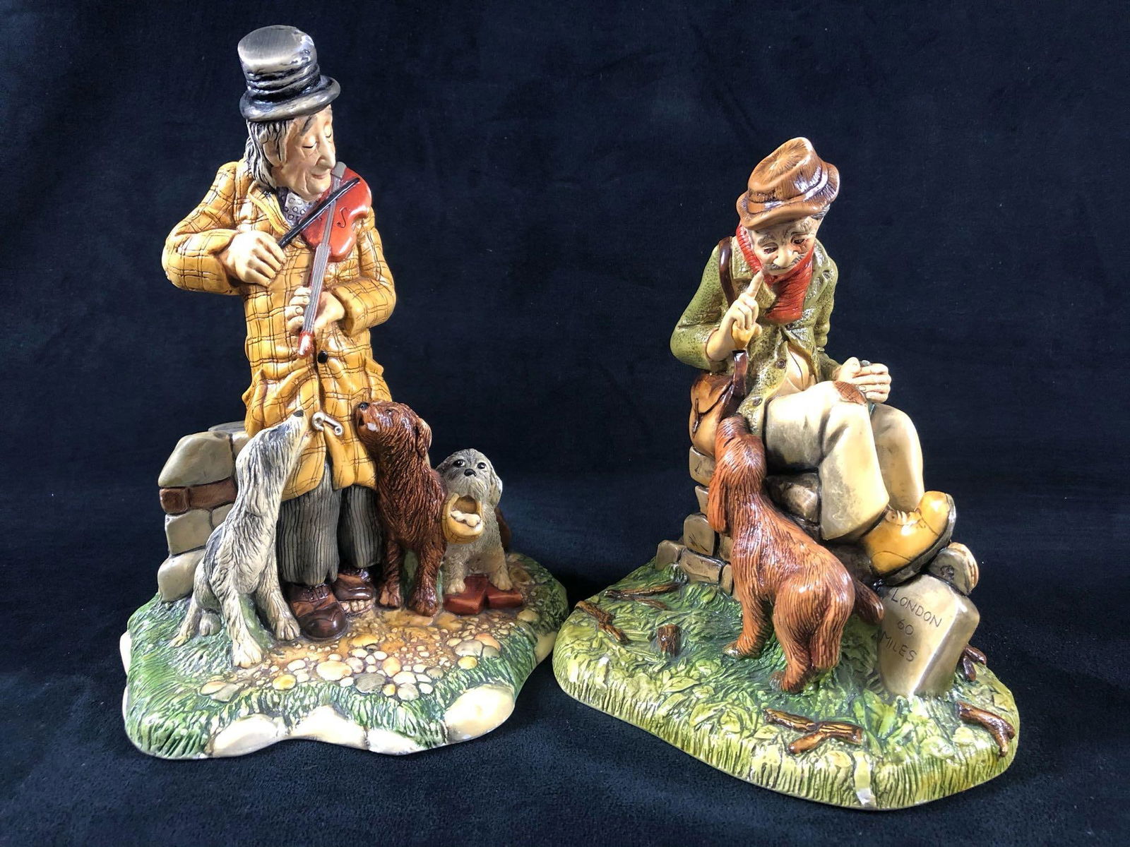 Vintage Naturecraft England Sighed "Canine Chorus " & " Naughty Naughty " Hand Painted Figures (1 of 12)