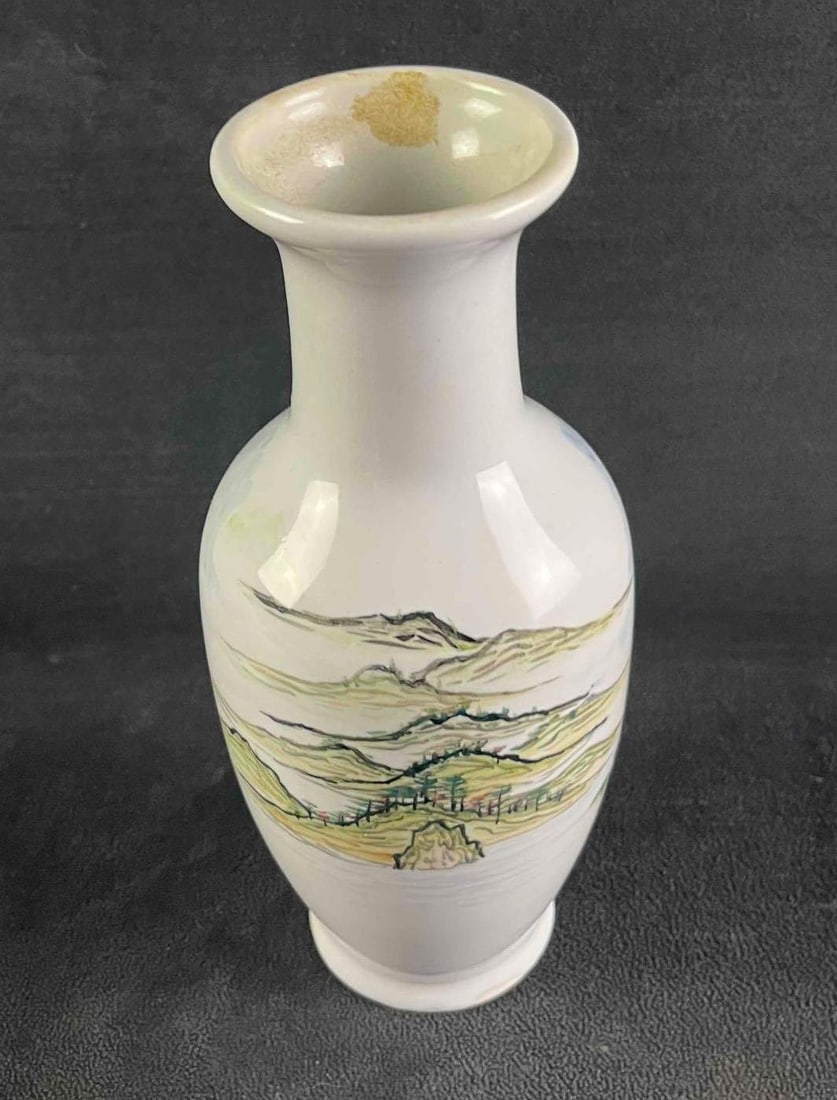 Asian Style Painted Vase - 6