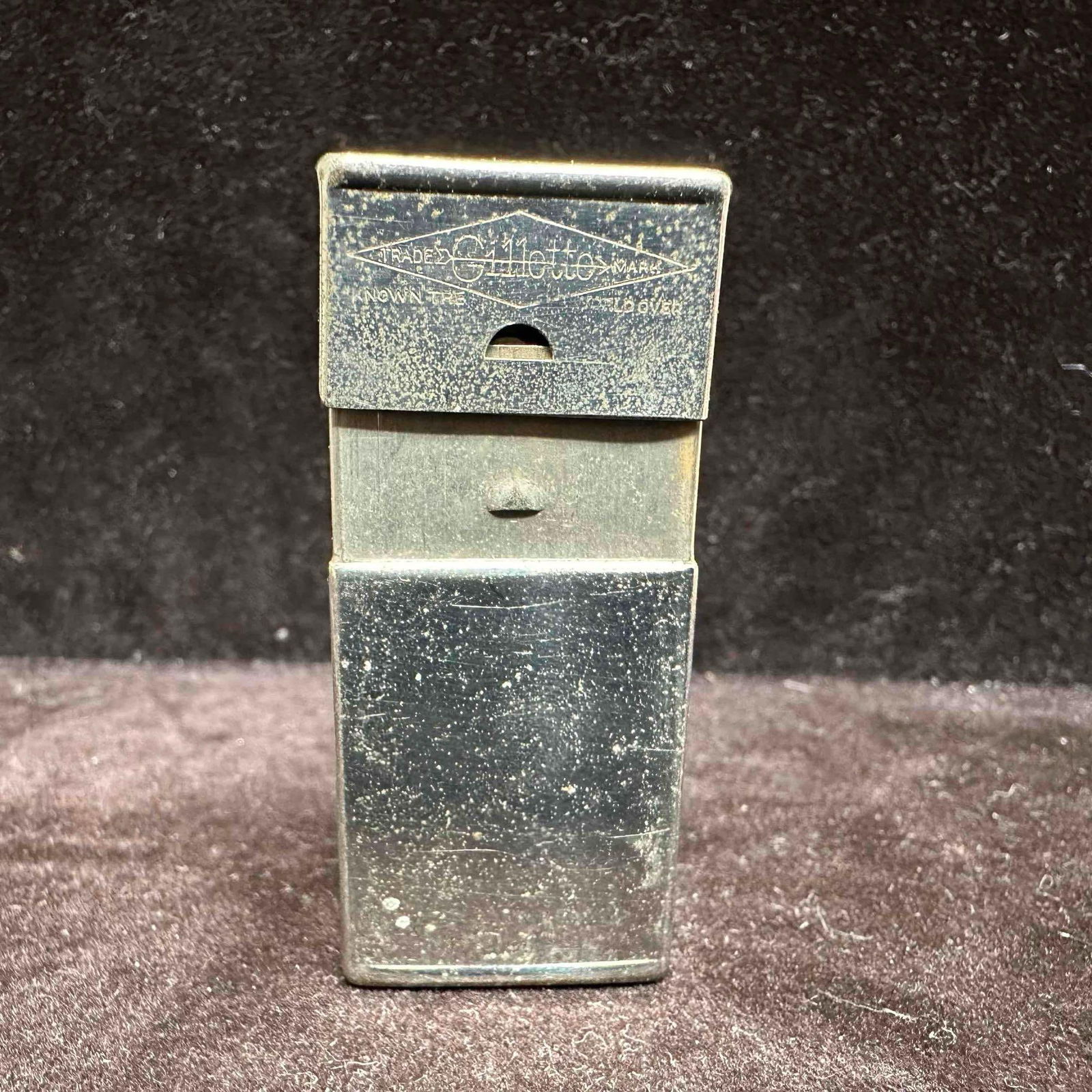 Gillette Razor Blade Metal Case Small Box Container - 4