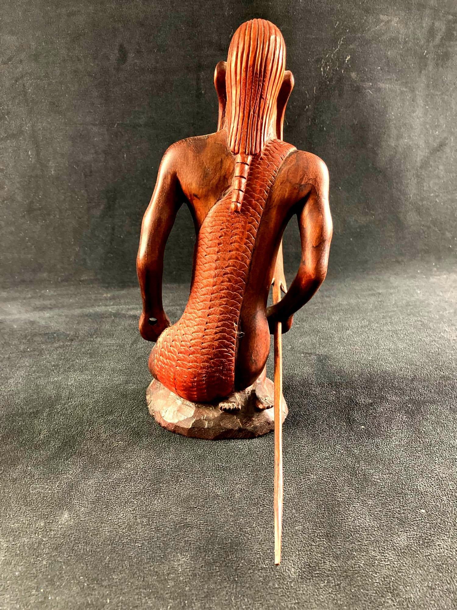 Aboriginal Wooden Warrior Display - 5