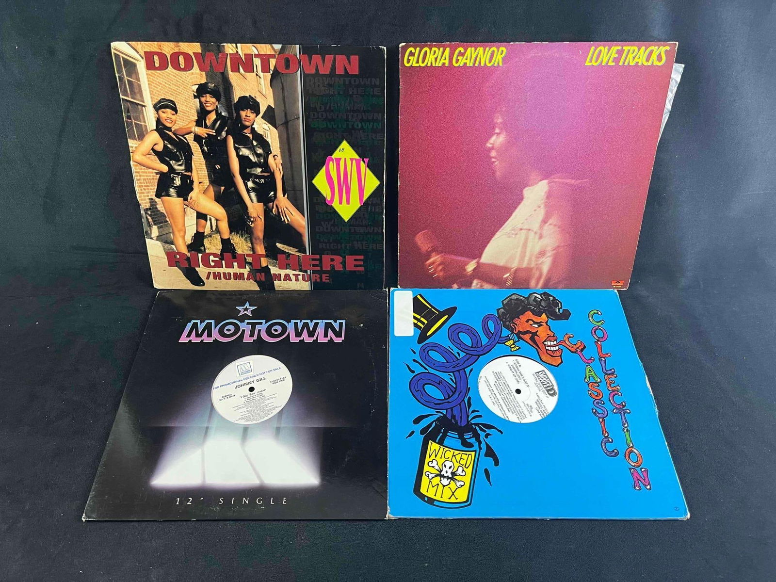 Assorted Mix Records/ Singles Vintage R&B/Rap/Soul: Assorted Mix Records/ Singles Vintage R&B/Rap/Soul This is a lot of four vinyl records that are remixes or singles of vintage R&B, Rap, or Soul. These records are in good condition with little