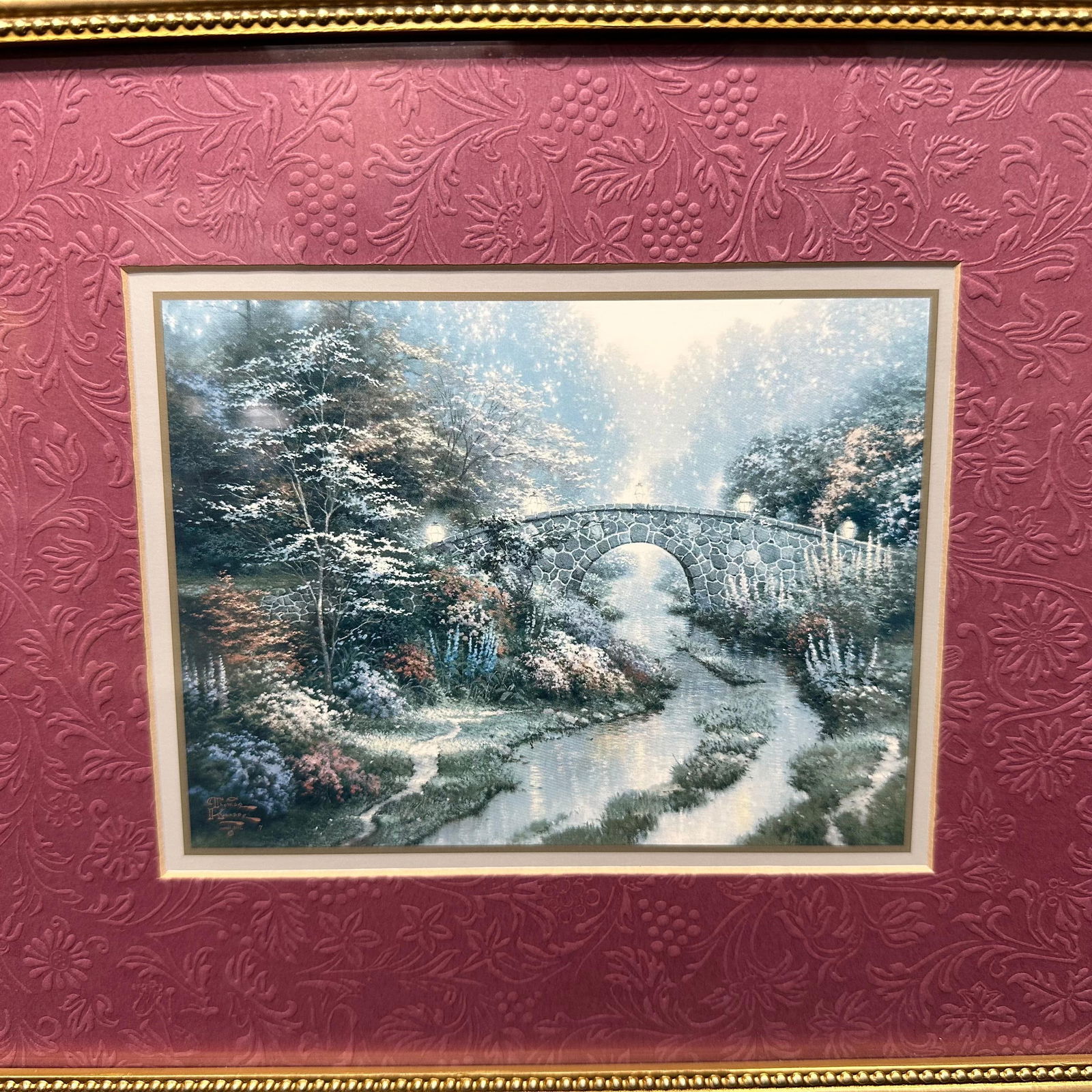 Thomas Kinkade Accent Print Framed Stillwater Bridge - 2