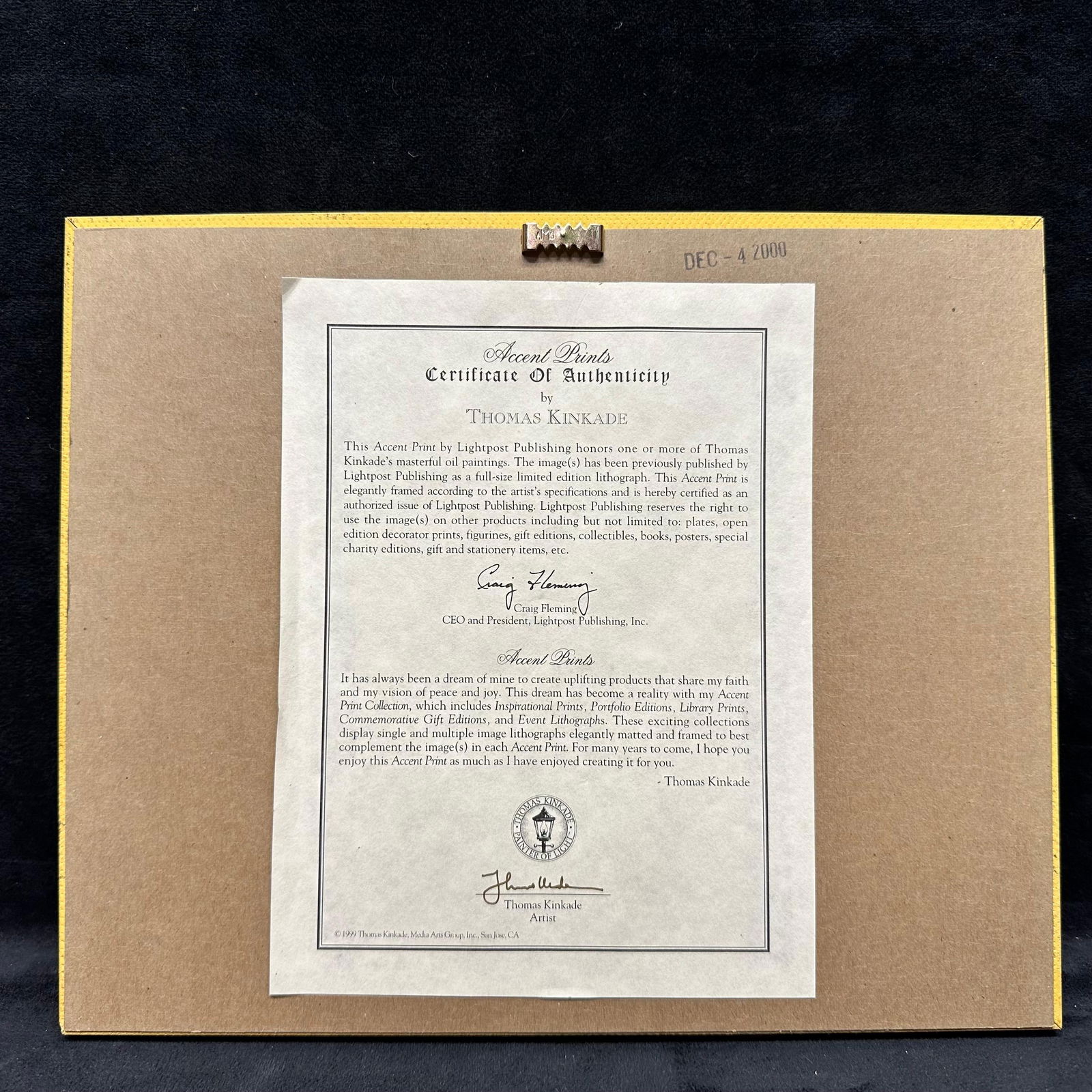 Thomas Kinkade Accent Print Framed Stillwater Bridge - 6