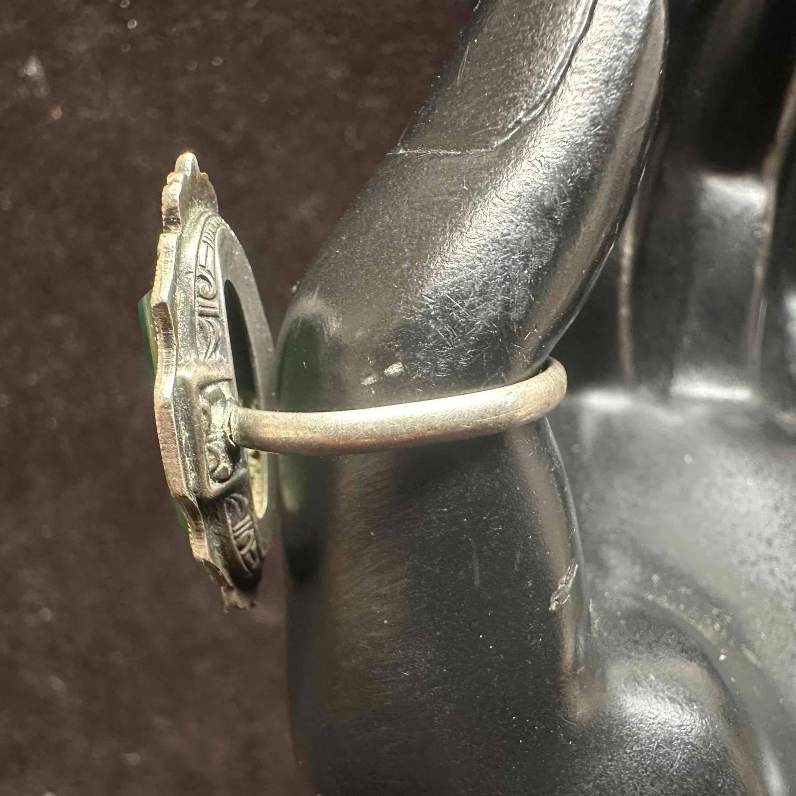 Malachite Sterling Silver Green Gemstone Setting Ring - 2