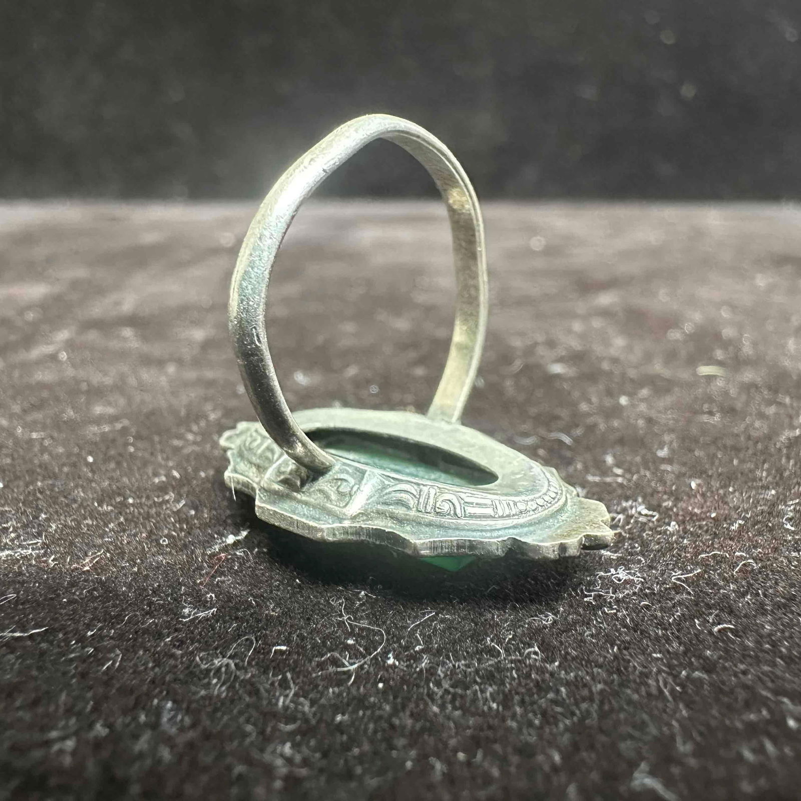 Malachite Sterling Silver Green Gemstone Setting Ring - 3