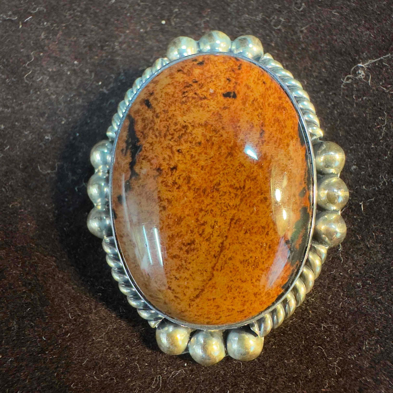 Natural Stone Jasper Sterling Silver Pin Brooch Pendant (1 of 7)