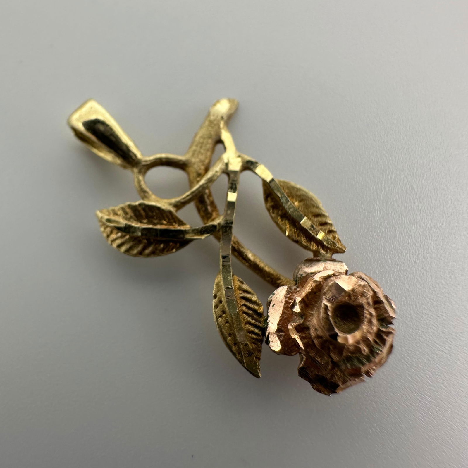 Yellow Rose Gold 14K Dangle Pendant W75 (1 of 8)