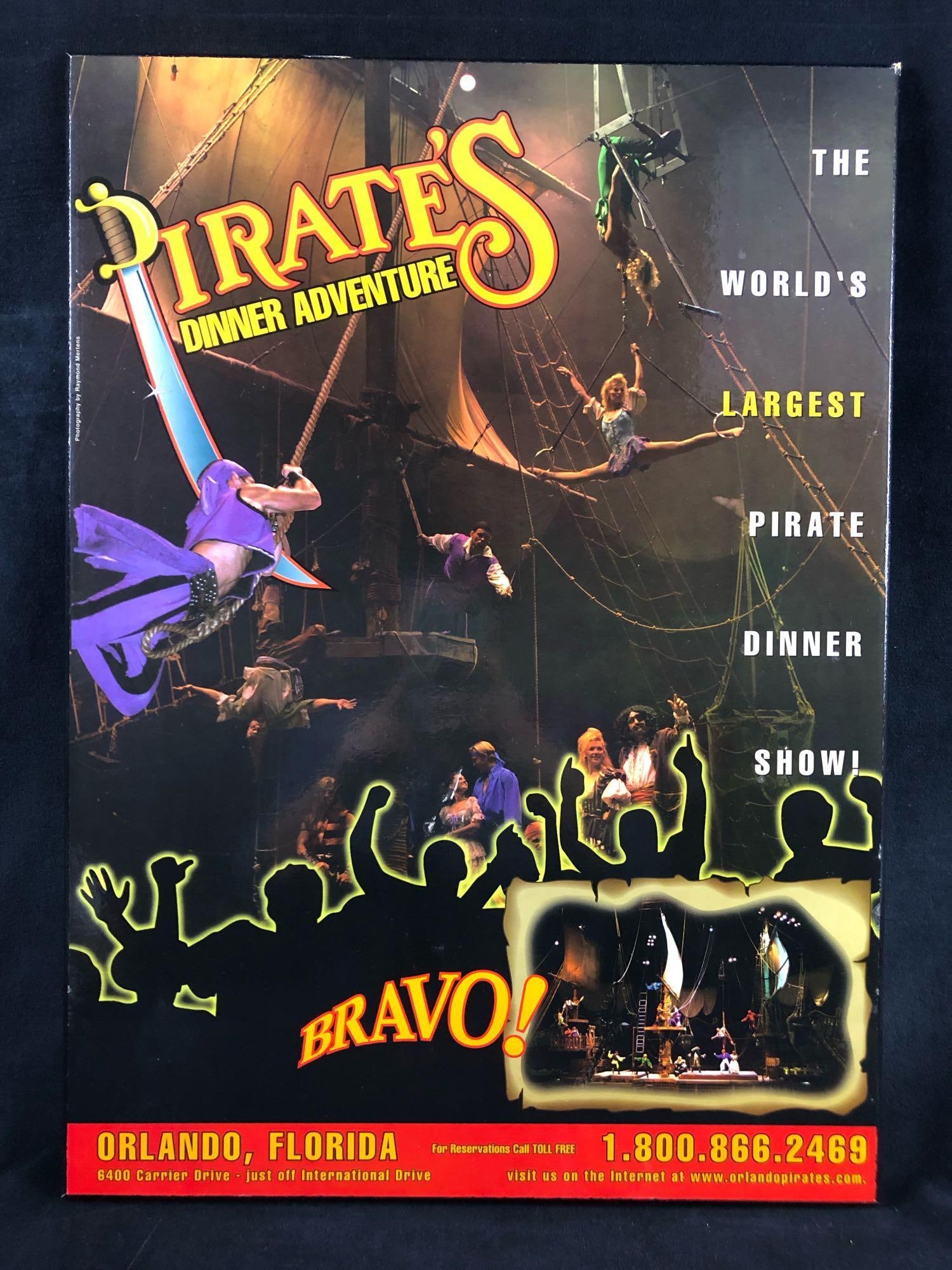 Vintage Pirate's Dinner Adventure Dinner Show Orlando Florida Wood Frame Poster: Vintage Pirate's Dinner Adventure Dinner Show Orlando Florida Wood Frame Poster Pirate’s Dinner Adventure is a dinner show that has been part of Orlando, FL for over 20 years. The photo on a