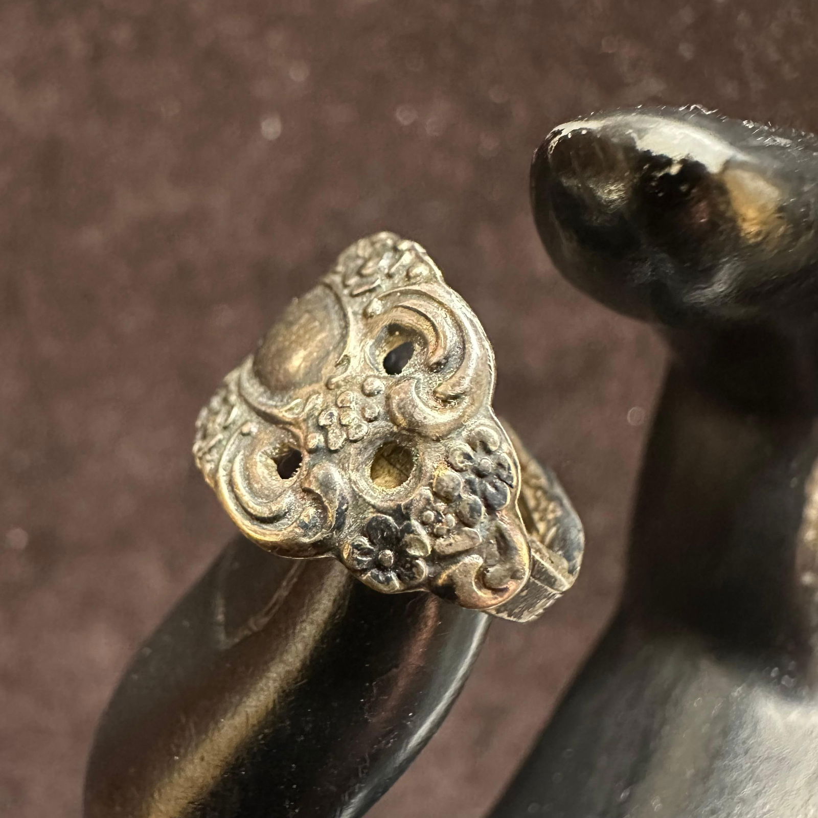 Bent Spoon Handle Hallmark LTD Silver Ring - 2