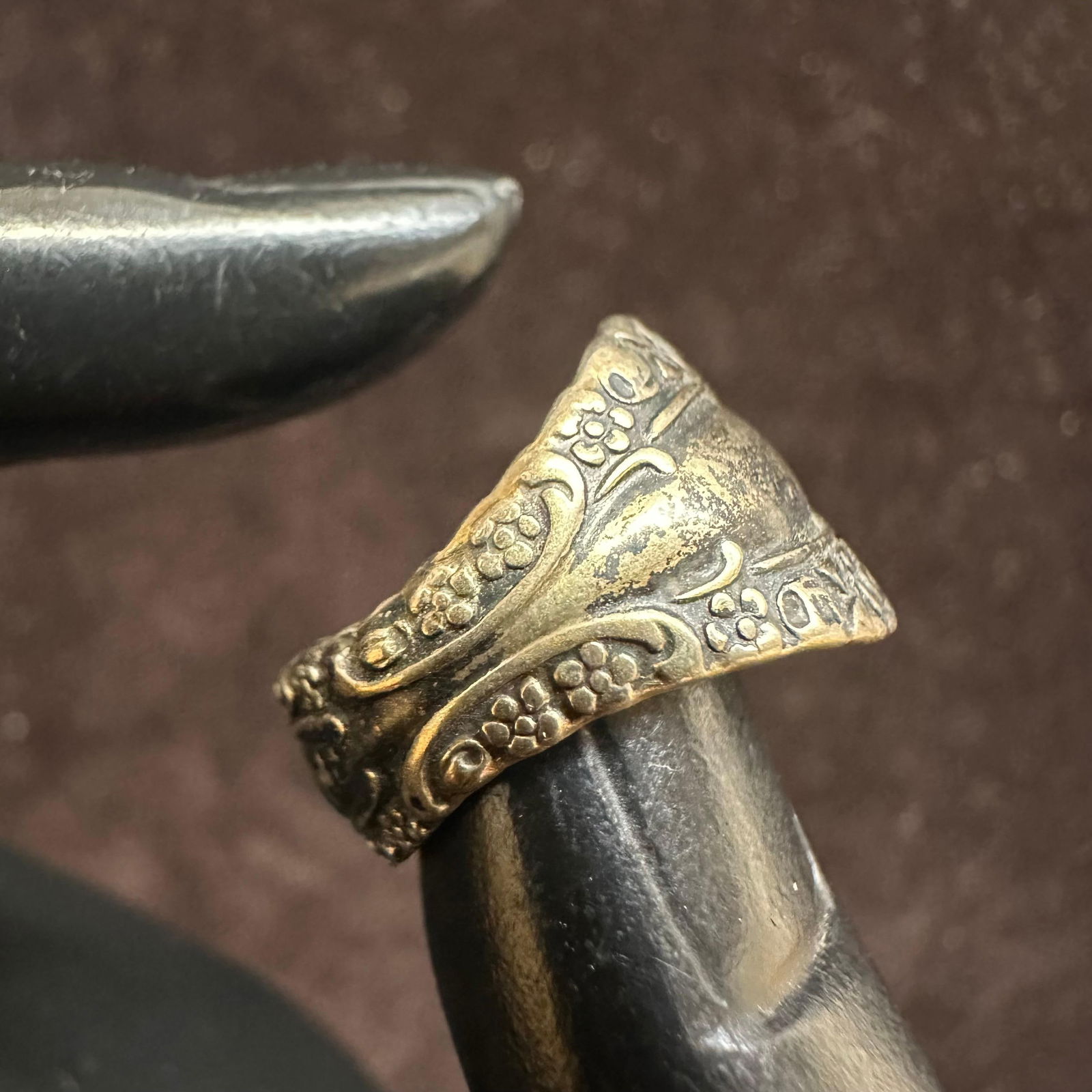 Bent Spoon Handle Hallmark LTD Silver Ring - 3