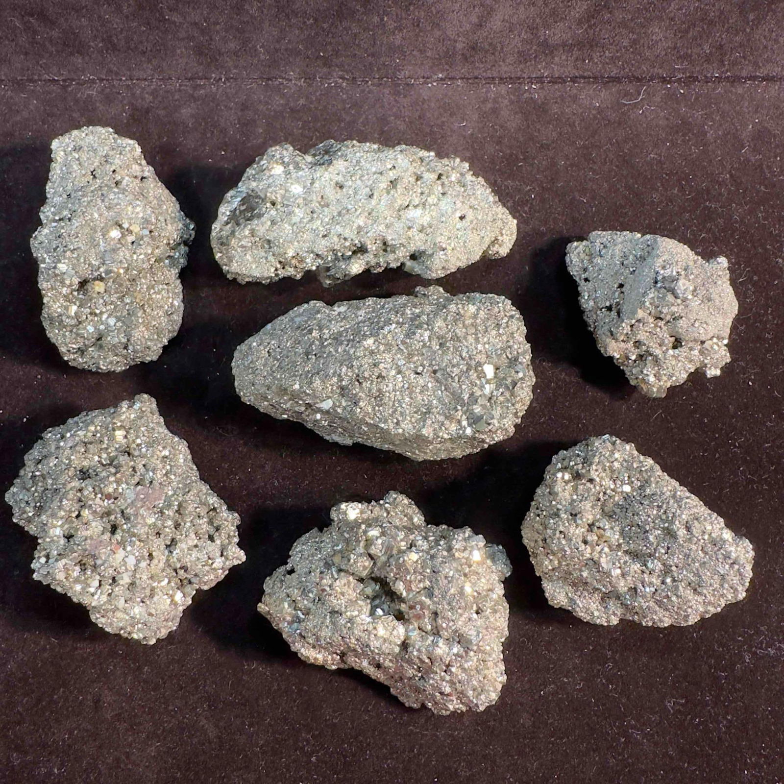 Pyrite Fools Gold Gemstone Stone Rock Collection Set Lot of Seven Rocks Crystals Stones (1 of 9)