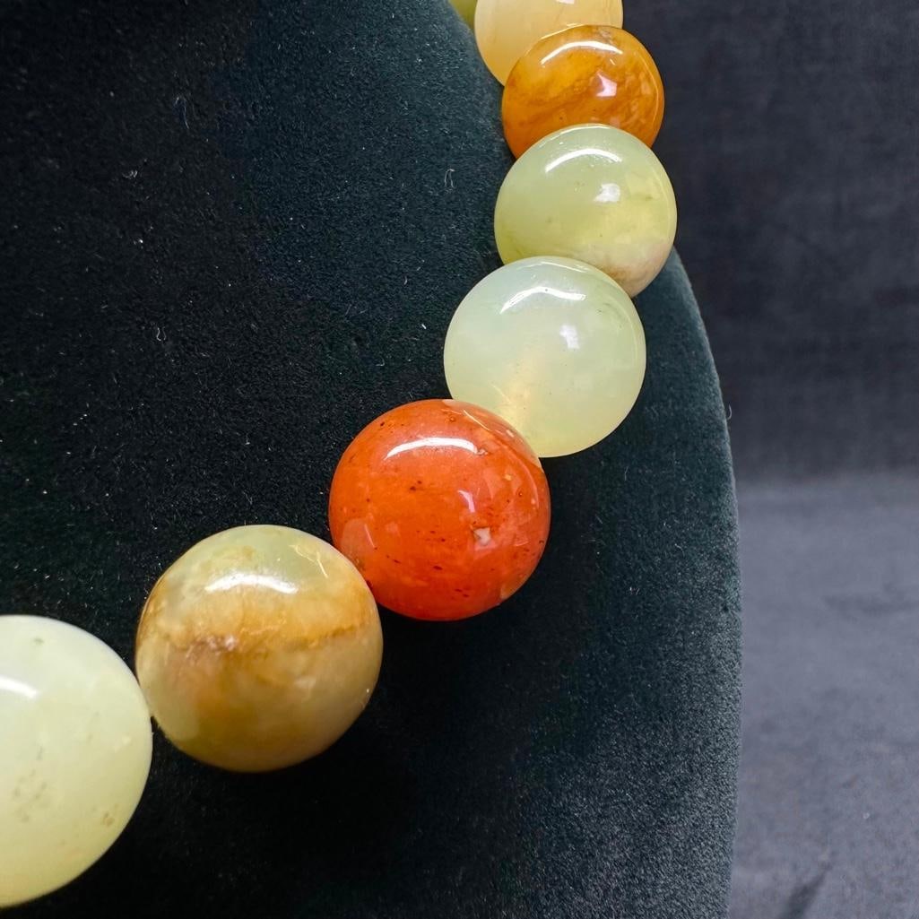 Jade Large Bead Necklace - 2
