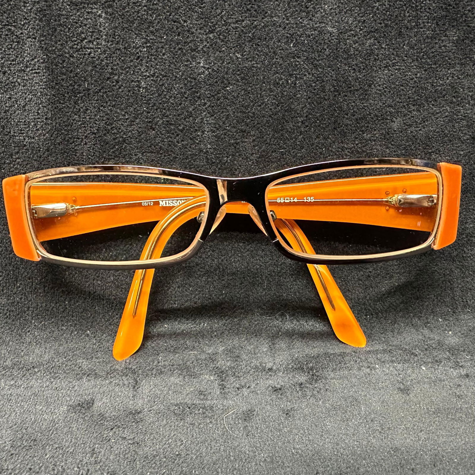 Missoni Rectangular Eyeglass Frames Orange 55-14-135 - 4