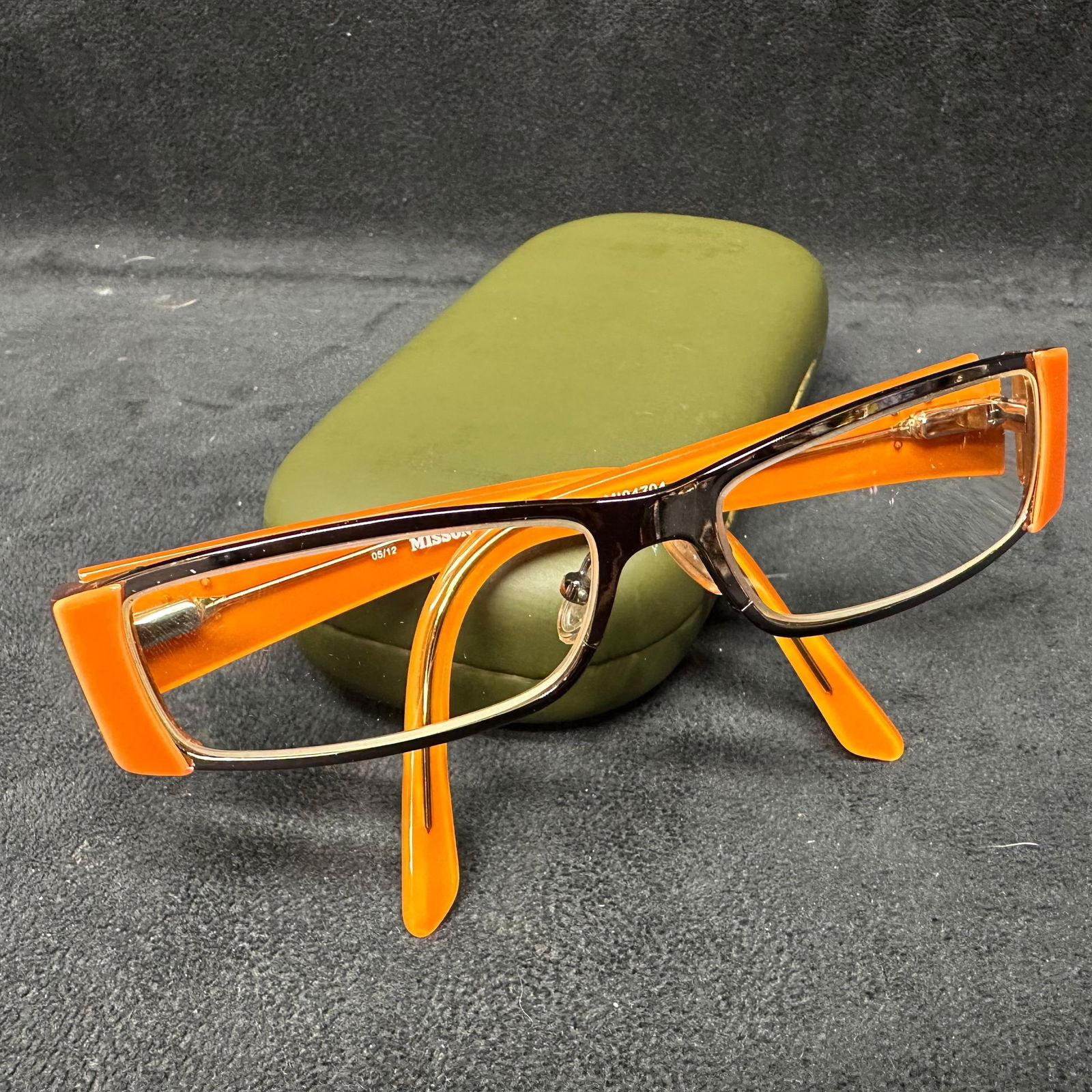 Missoni Rectangular Eyeglass Frames Orange 55-14-135 - 7