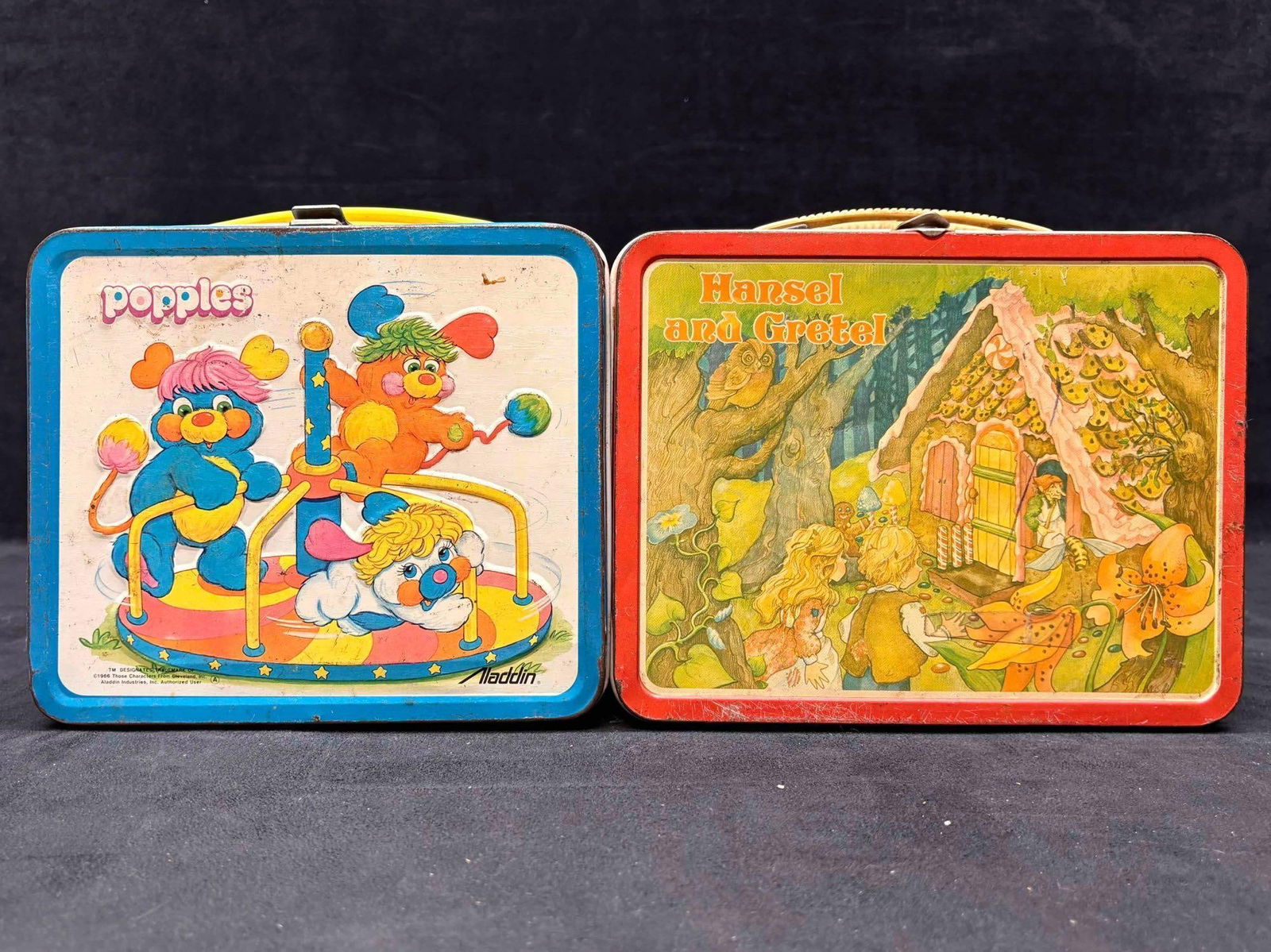 Vintage Childrens Aladdin Metal Lunch Boxes and Thermos (1 of 16)
