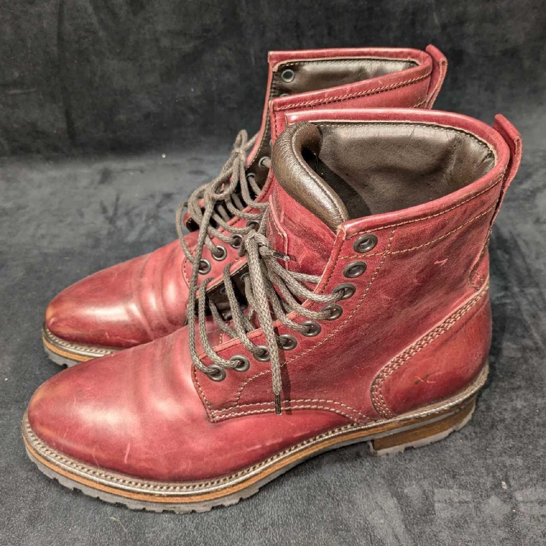 Men's Size 11 TWLV Men's Logger Cordovan Leather Boots (1 of 8)