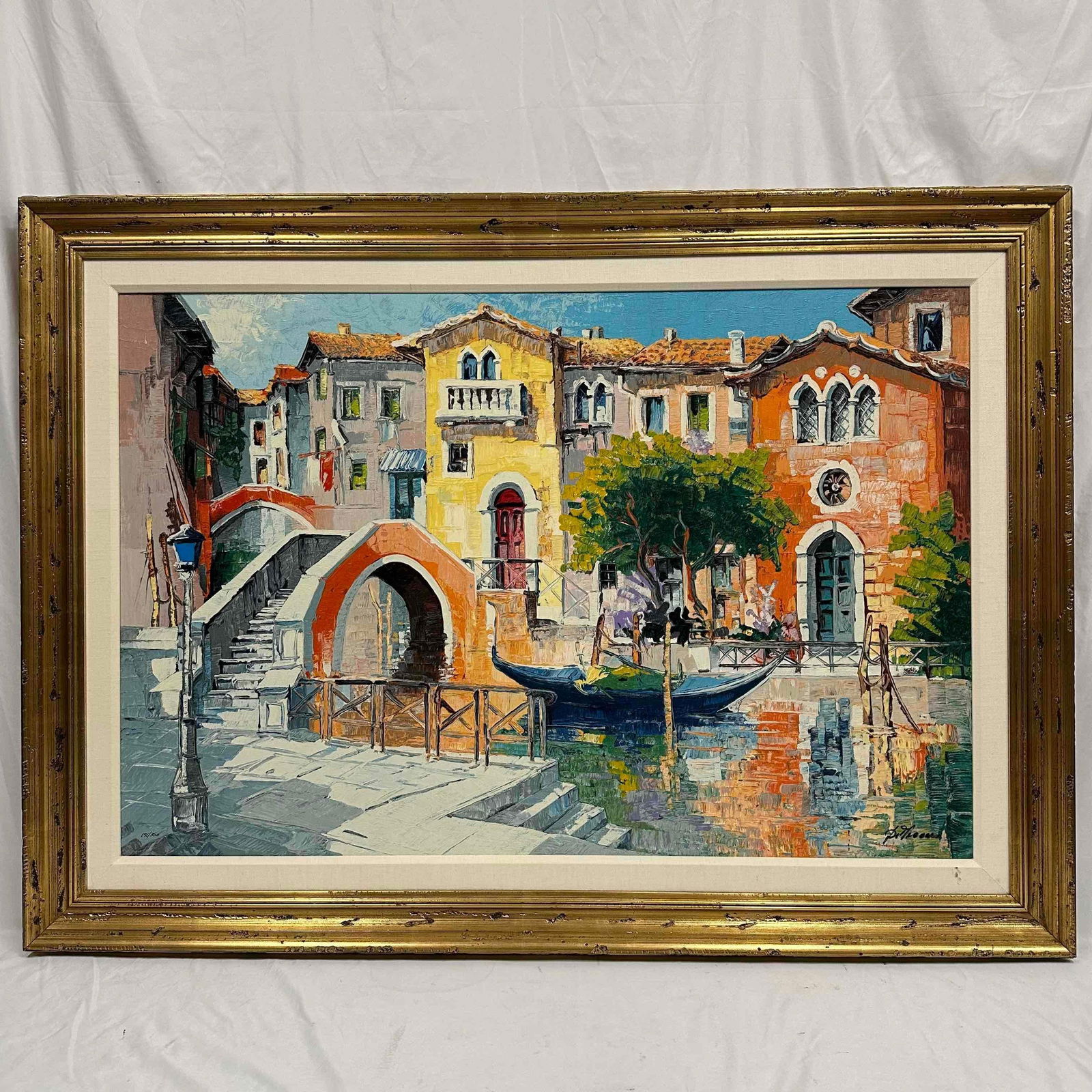 Diviccaro Venice Colorful Reflections Limited Edition Embellished Print on Canvas Framed (1 of 9)
