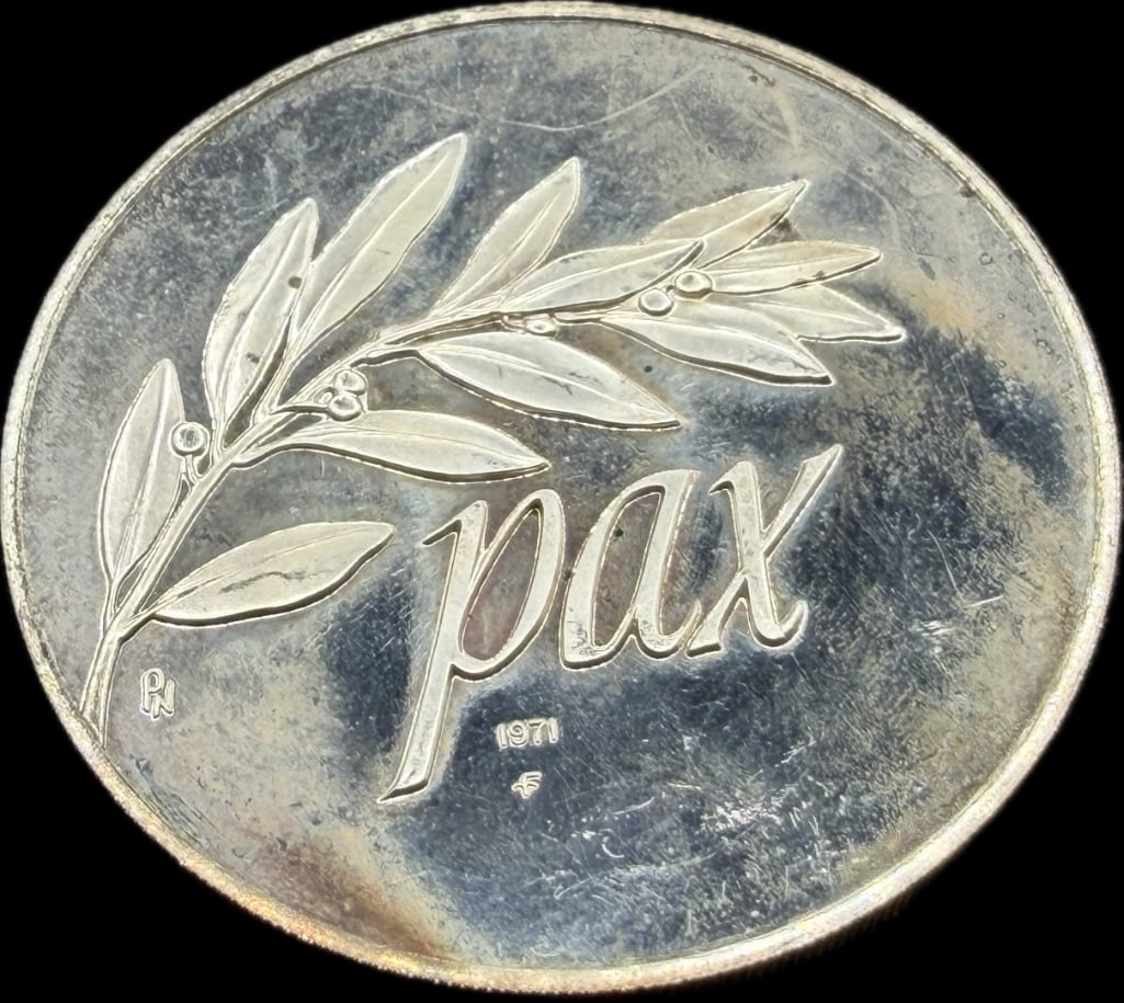 1971 Peace Sterling Silver Bullion Coin (1 of 2)
