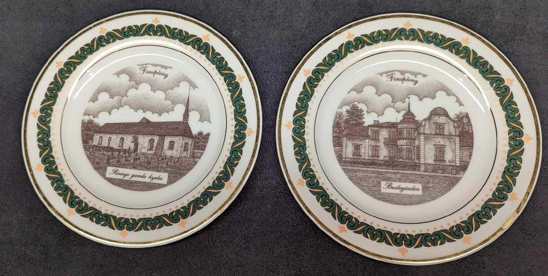Finspang Sweden Briksgarden & Risinge Gamla Kyrka Plates (1 of 4)