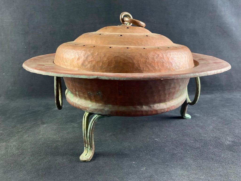 Antique Middle East Hammered Copper Tent Warmer (1 of 8)