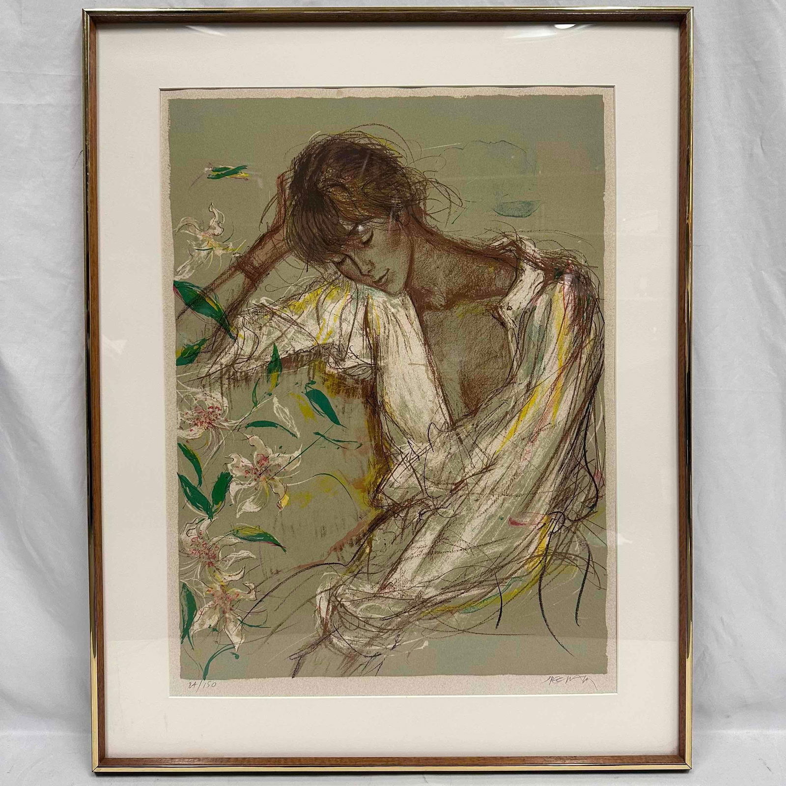 Jacques James Pecnard Claudine Framed Lithograph Signed and Numbered in Pencil (1 of 10)