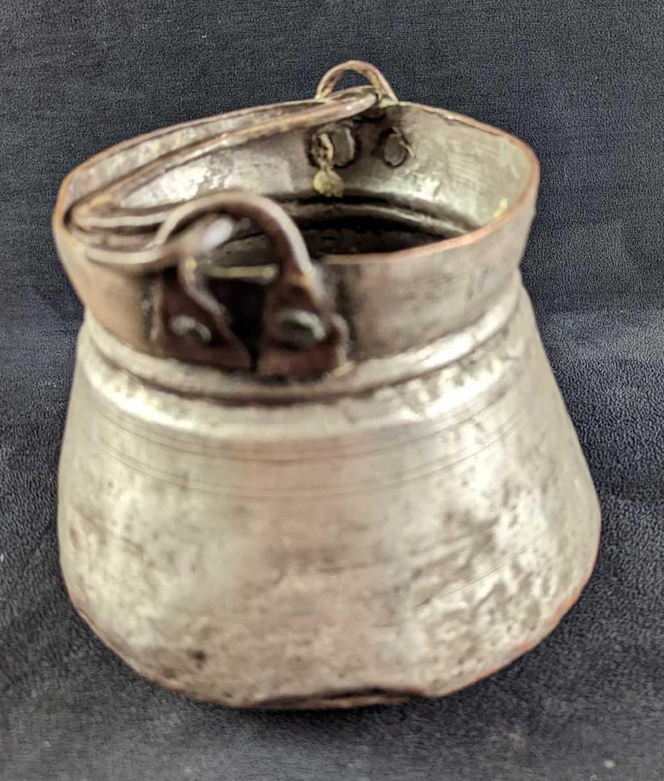 Antique Copper Pot With Handle - 5