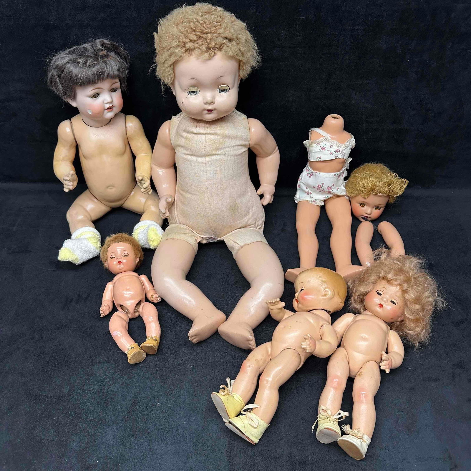 1940's Effanbee Composition Baby Doll Child Set Dolls Collection (1 of 14)