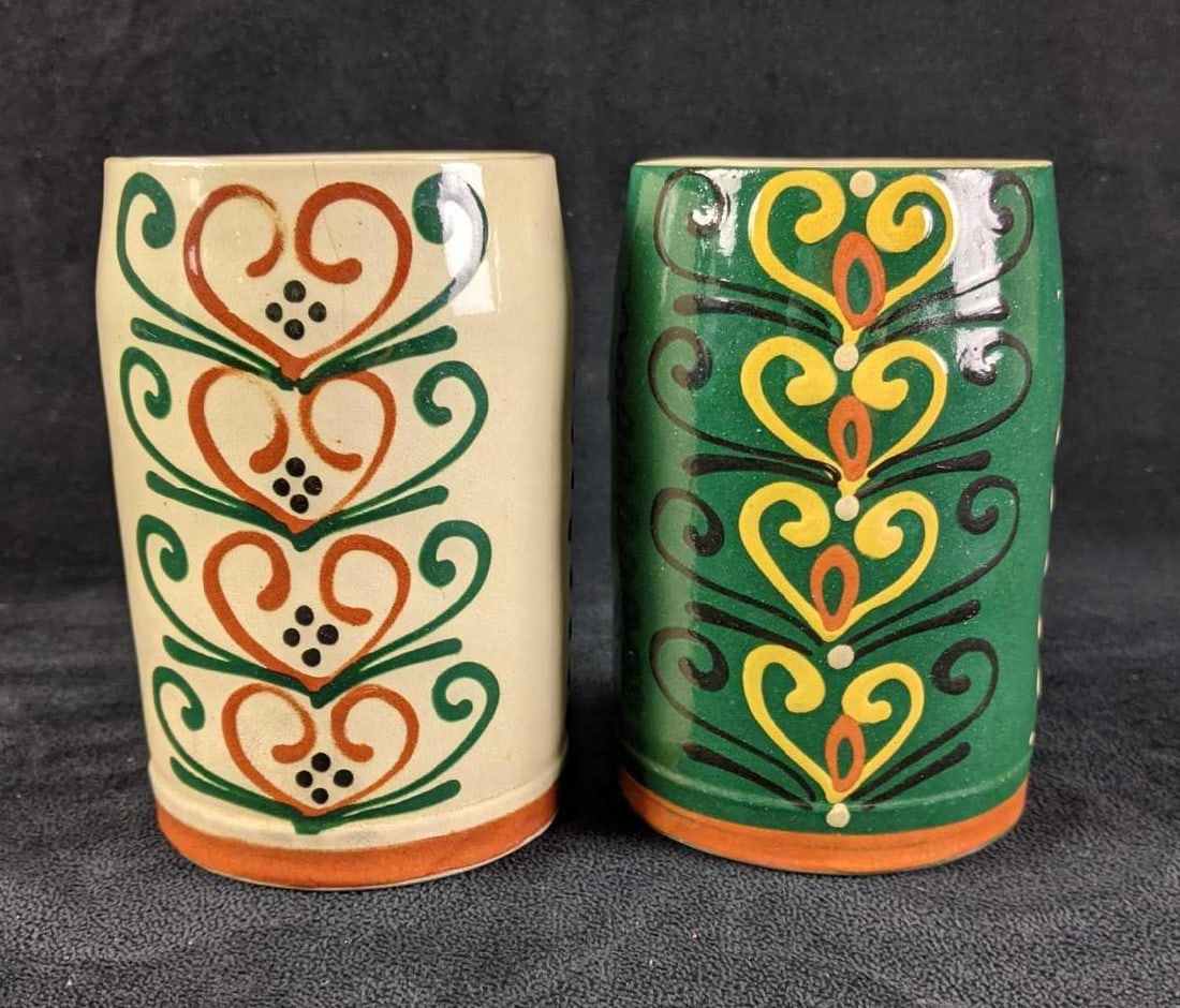 Spanish Hand Painted Mugs Pottery (1 of 9)