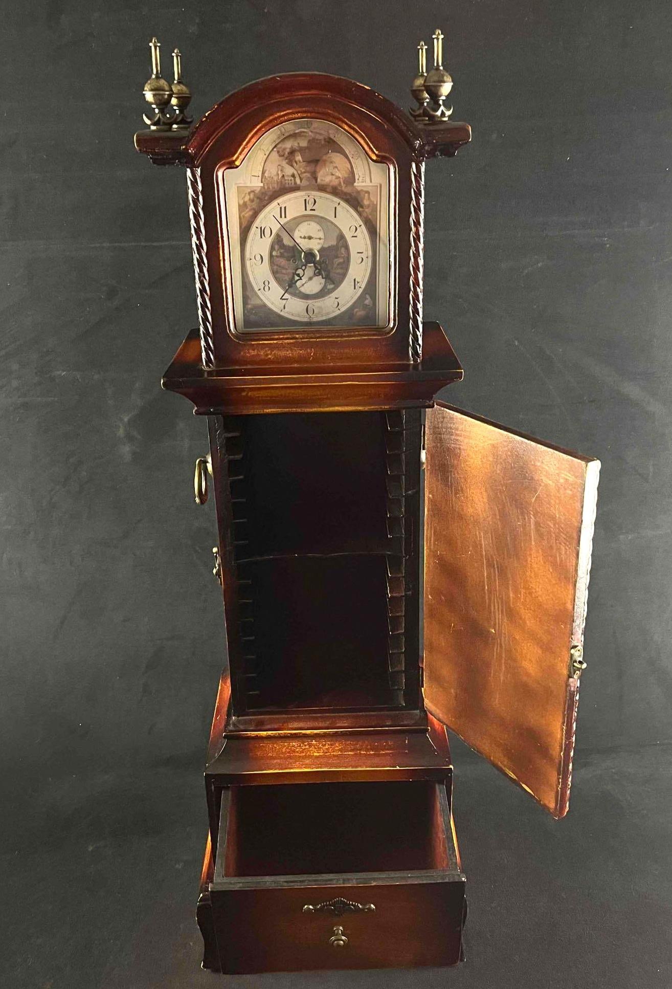 Wooden Clock With Storage - 7