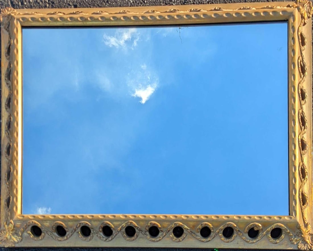 Vintage Large Framed Mirror - 4