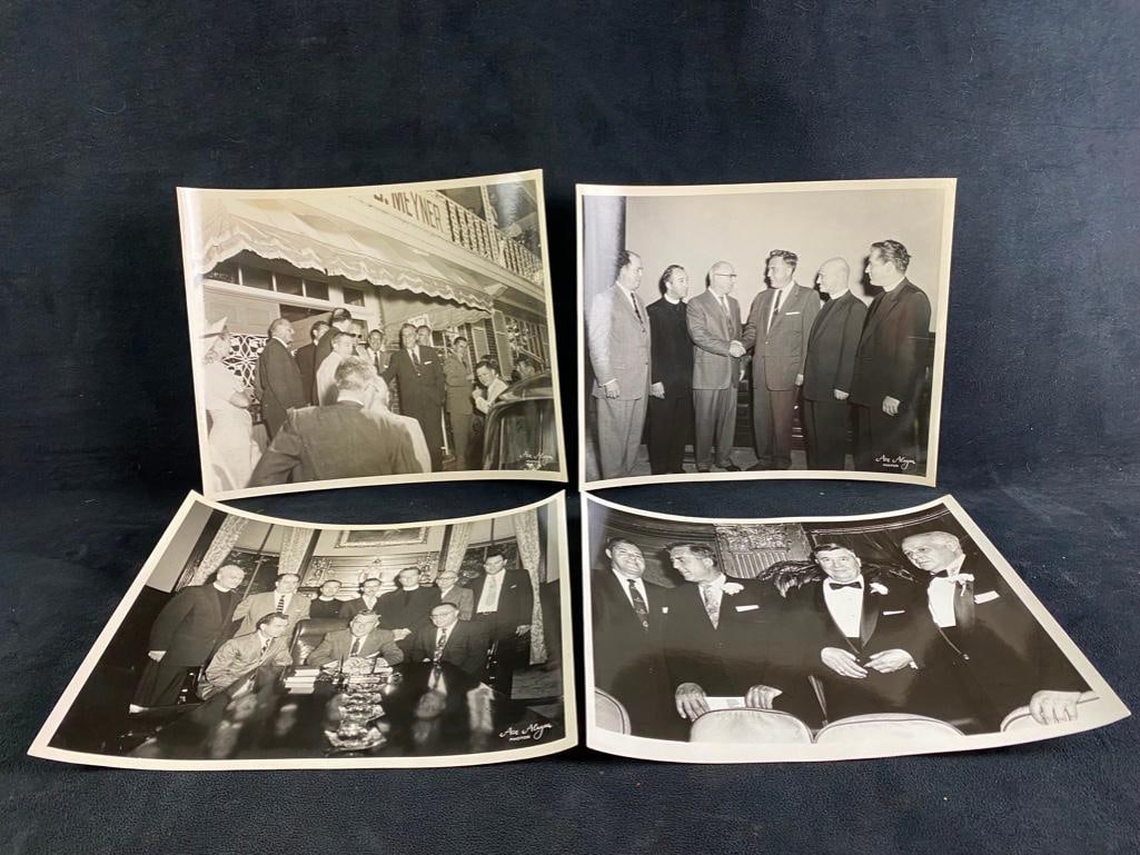 Lot of Press Photos of NJ Gov. Robert Meyner: Lot of Press Photos of NJ Gov. Robert Meyner Original prints of press photos taken of New Jersey Governor Robert Meyner, who served from 1954 to 1962. Pictures appear to be from the late 1950s or ear