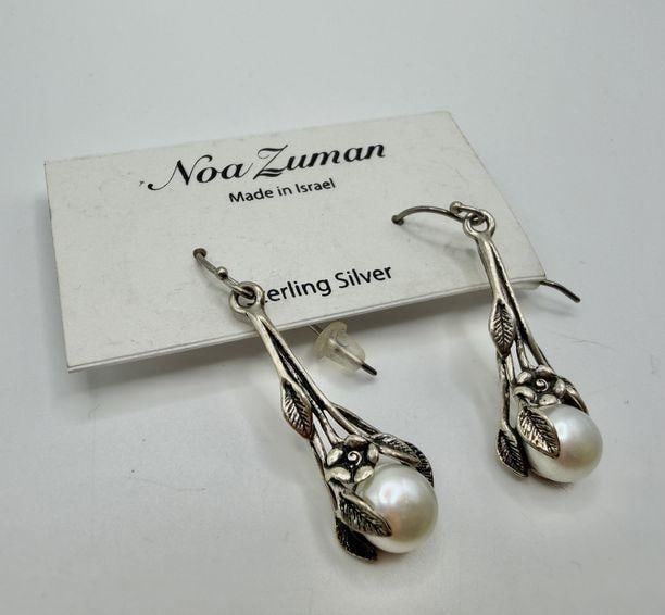 Noah Zuman Sterling Dangle Earrings: This piece of jewelry has been tested and researched prior to listing. Please view all our pictures they are part of our description. DETAILS: Metal - Sterling SilverColor - SilverStones -