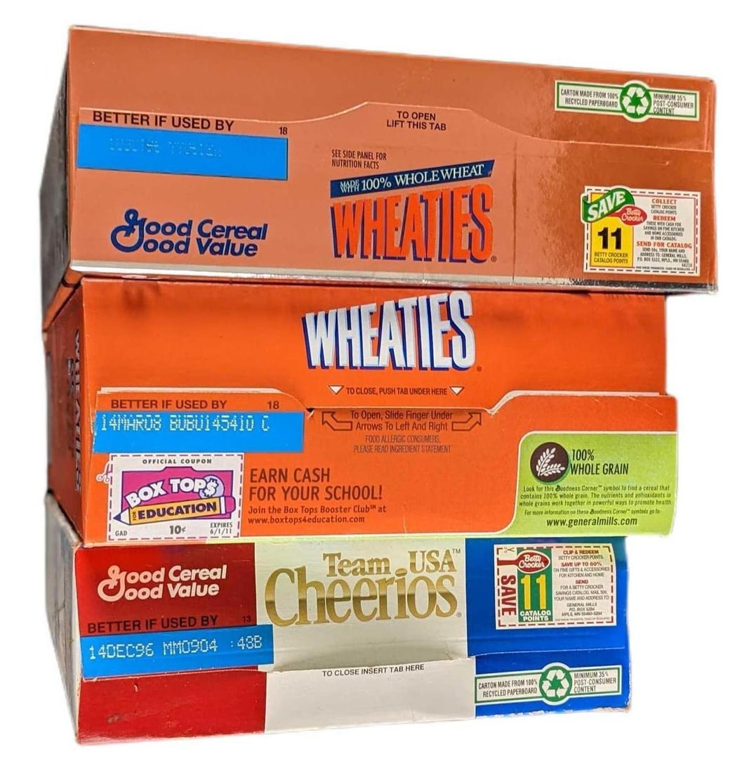 Three Collectable Cereal Boxes Cheerios Wheaties - 2