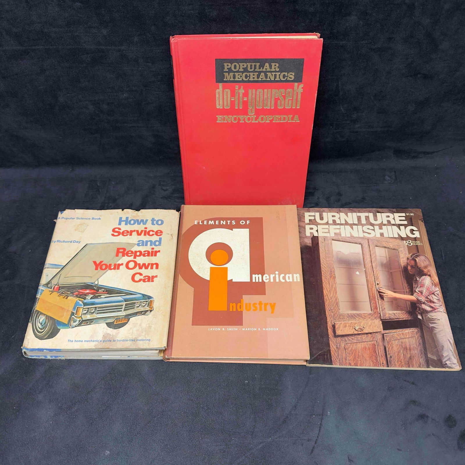 Vintage Popular Mechanics Book Lot of Four Books Repair Furniture Industry (1 of 5)