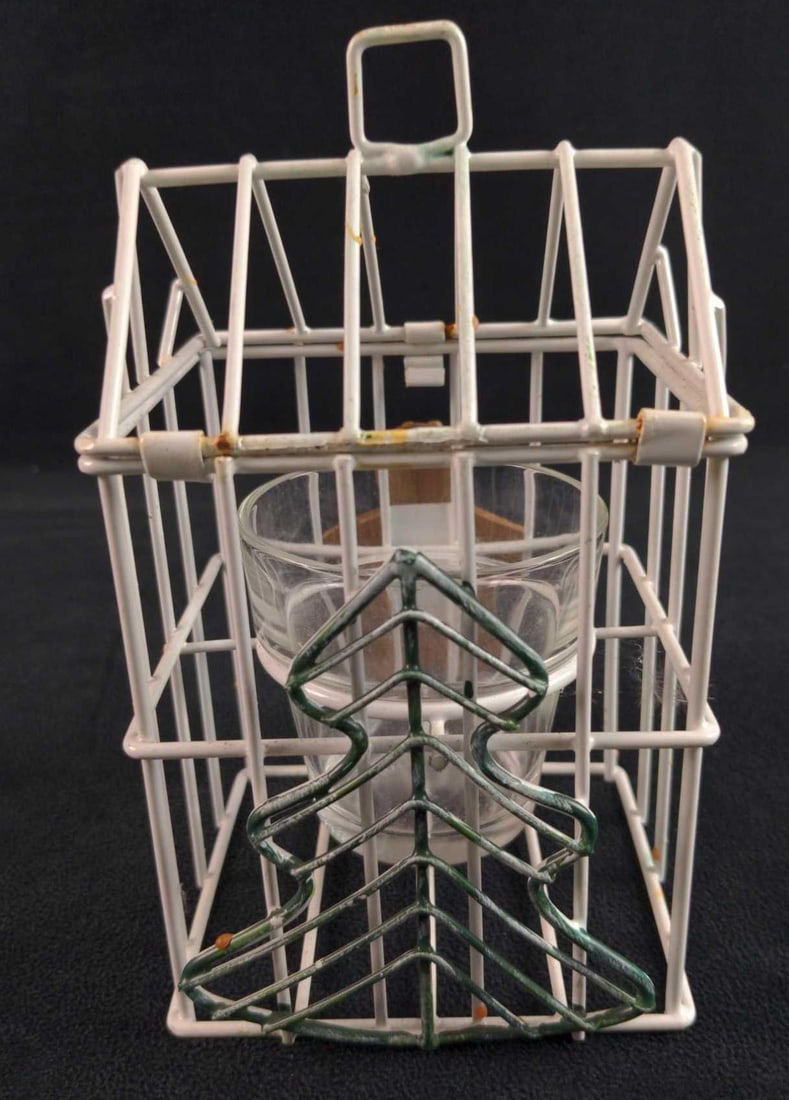 White Wire Gingerbread Candle Holder - 5