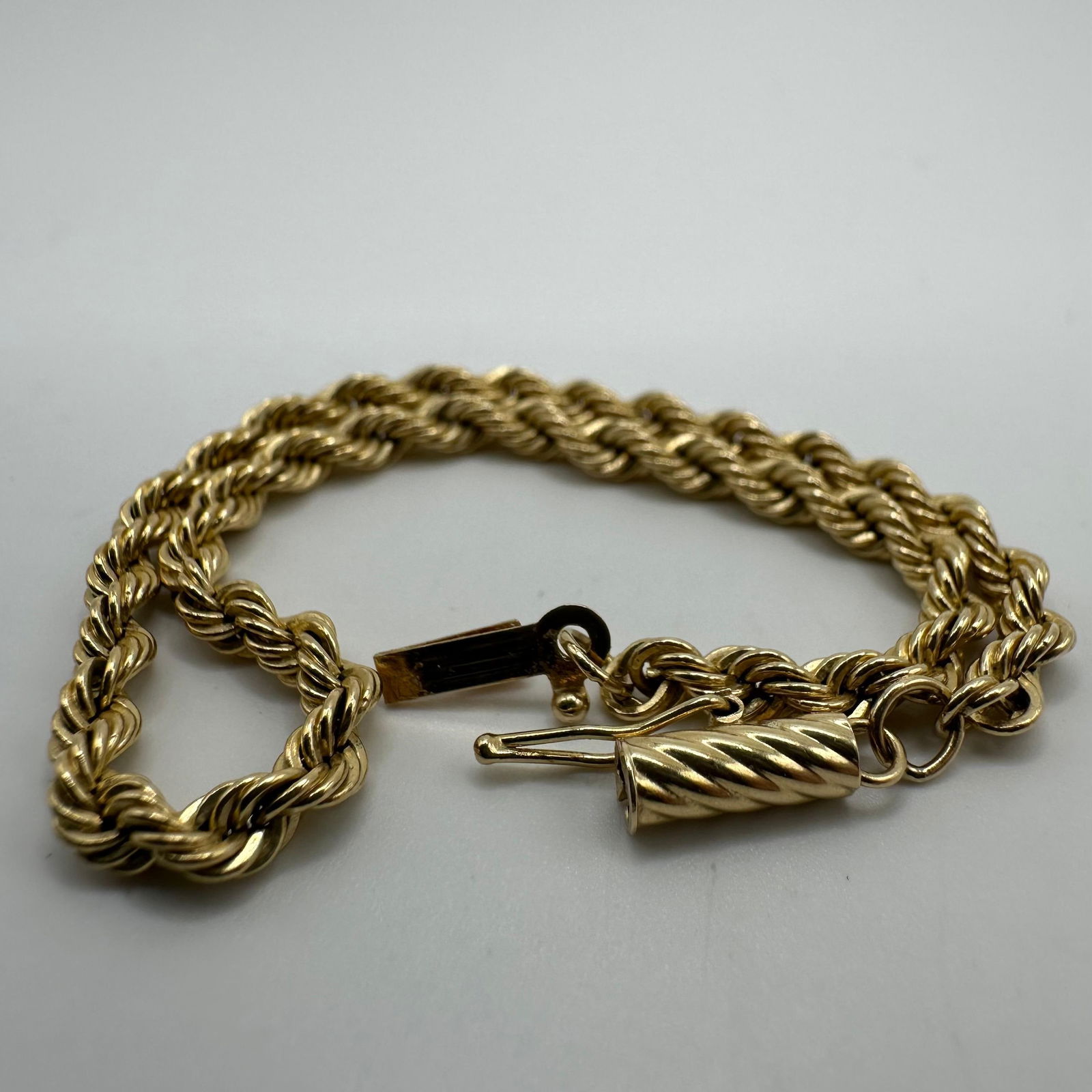 14K Gold Rope Chain Bracelet W7 (1 of 6)