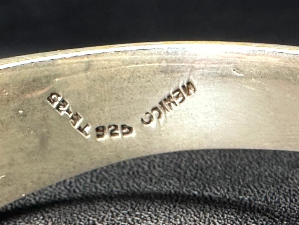 Sterling CZ Hinged Bangle - 3