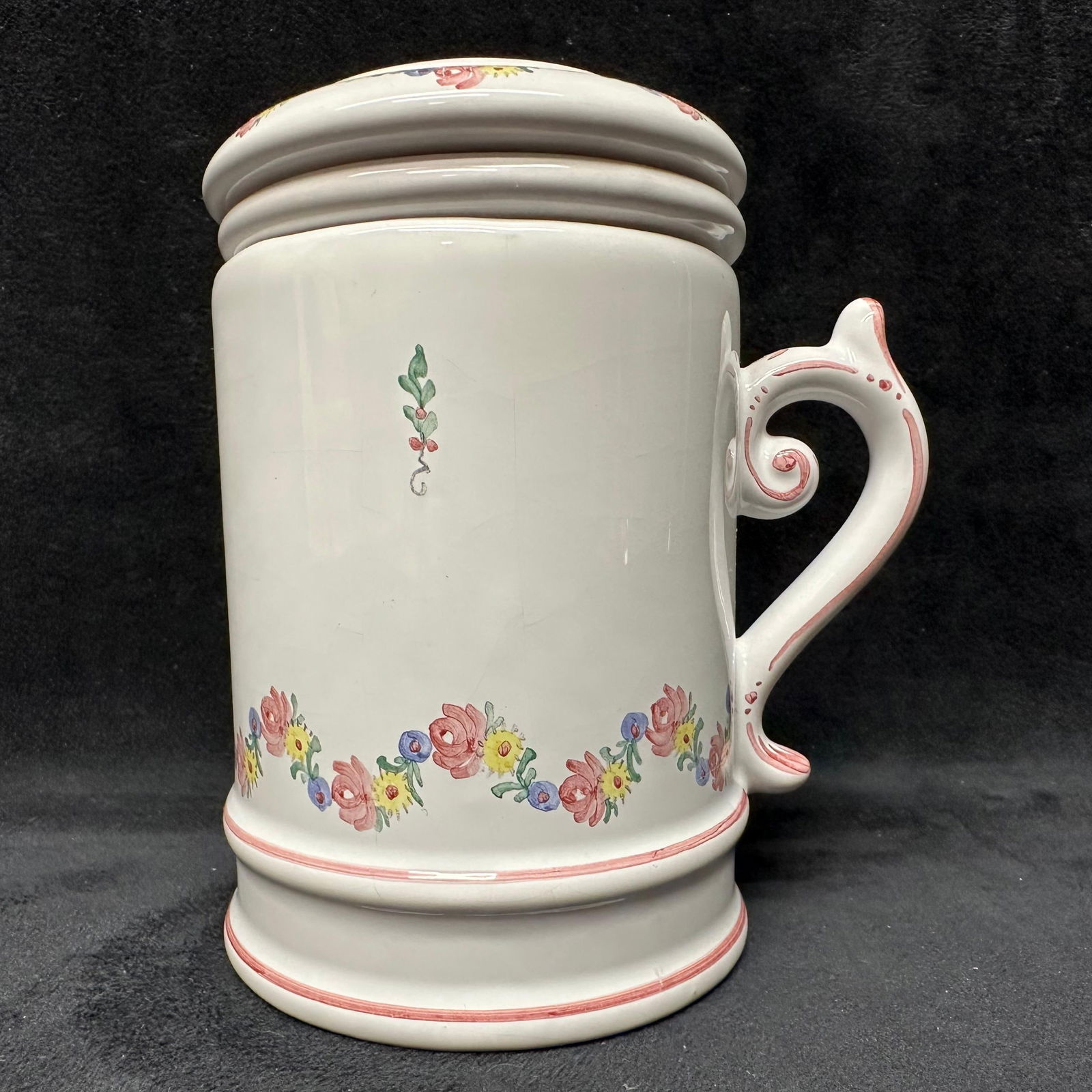 Floral Ceramic Lidded Mug with Insert Strainer - 2