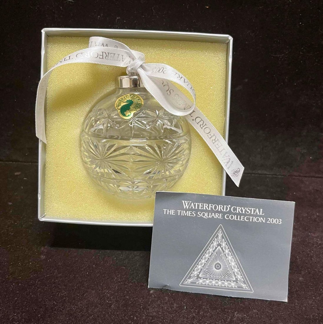 Waterford Crystal Times Square Collection Ornament 2003 The Exclusive Hope For Courage Design  - 4