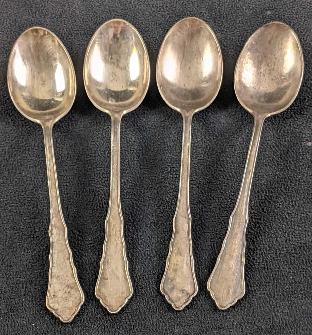 Sterling Silver Spoons Set of 4  (1 of 4)