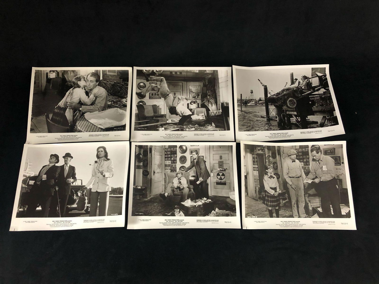 1975 No Deposit,no Return Black/White Disney Productions 6 Still Scene Photos Set B (1 of 11)