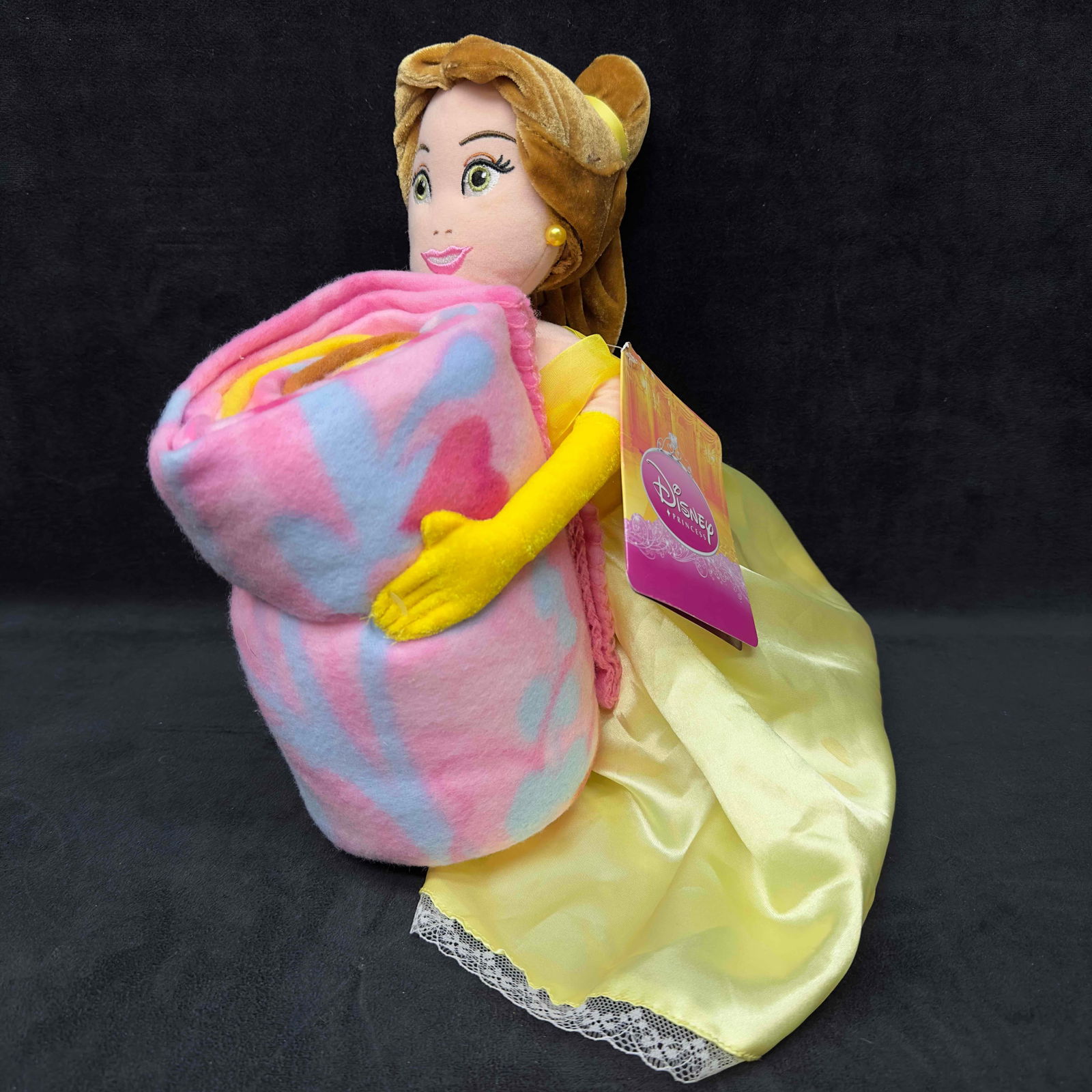 Disney Beauty and the Beast Belle Plush Doll Throw Blanket and Pillow Set: Disney Beauty and the Beast Belle Plush Doll Throw Blanket and Pillow Set. This throw blanket and pillow set features Belle from Beauty and the Beast. The set comes with original tag still intact in l