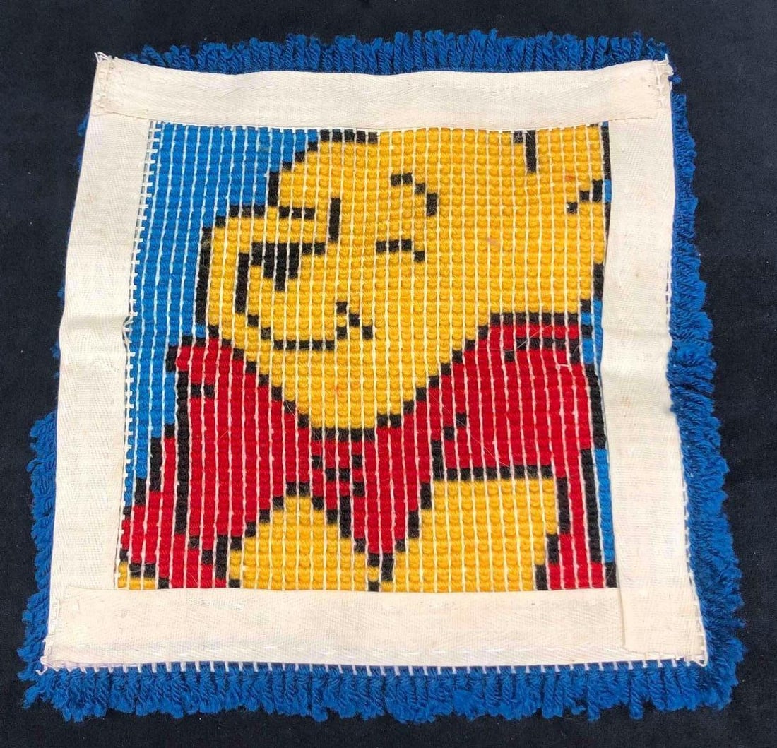 Latch Hook Winnie The Poo Completed Mat - 2