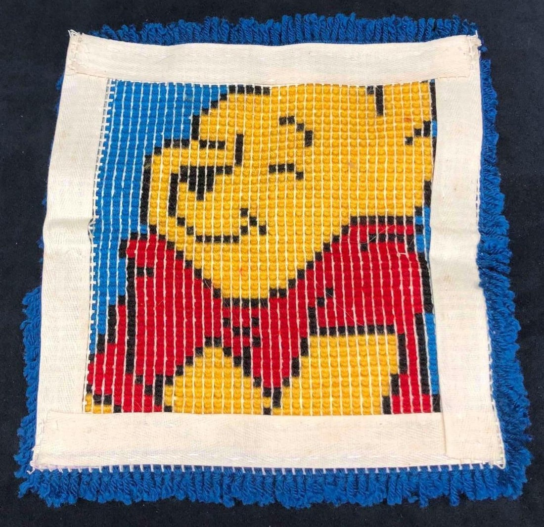 Latch Hook Winnie The Poo Completed Mat - 4