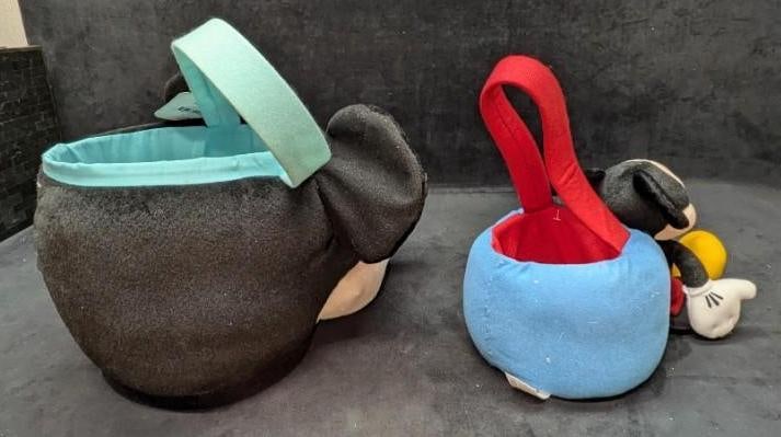 2 Disney Mickey Mouse Plush Baskets - 4