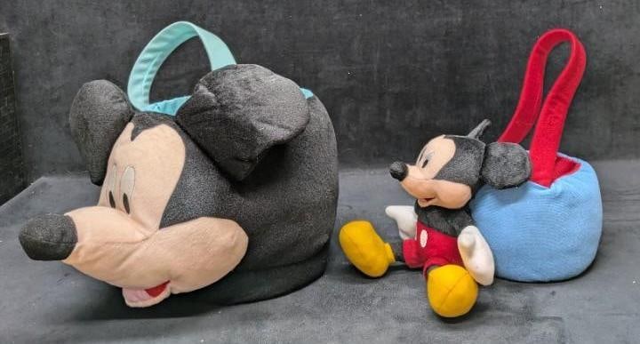 2 Disney Mickey Mouse Plush Baskets - 6